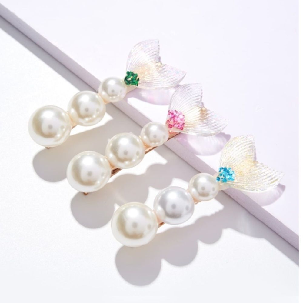 Mermaid 🧜♀️ Tail Pearl Hair Clips - Picture 3 of 3